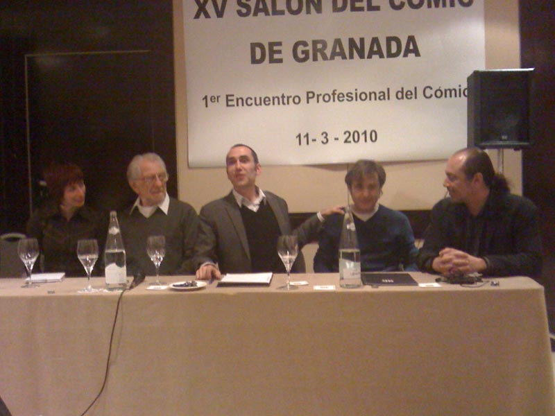 Mesa del primer Encuentro Profesional del Cómic de Granada